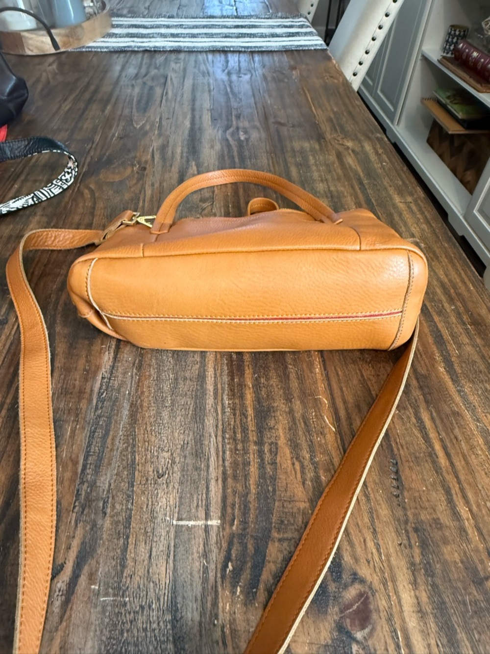 Hammitt Cognac Pebbled Leather Shoulder Bag - Picture 4 of 5
